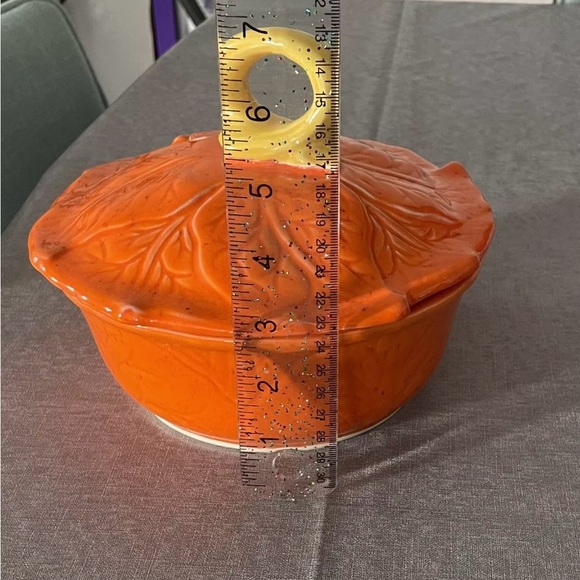 California USA Pottery Casserole Dish #907- Orange - Picture 8 of 12